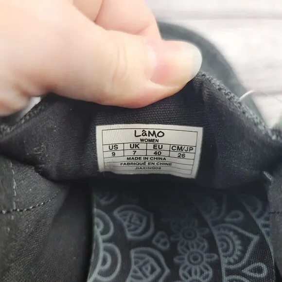 Lamo Canvas Slip-on Comfort Shoes Black/Gray Women's 9 - Picture 5 of 6